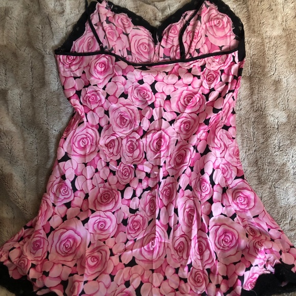 1)1996 VINTAGE NICK&NORA ROSES CHEMISE, SZXL,100%SILK, BEYOND EUC, VERY ELEGANT - Picture 7 of 15